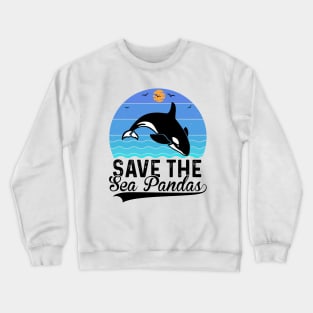 Save The Sea Pandas Crewneck Sweatshirt